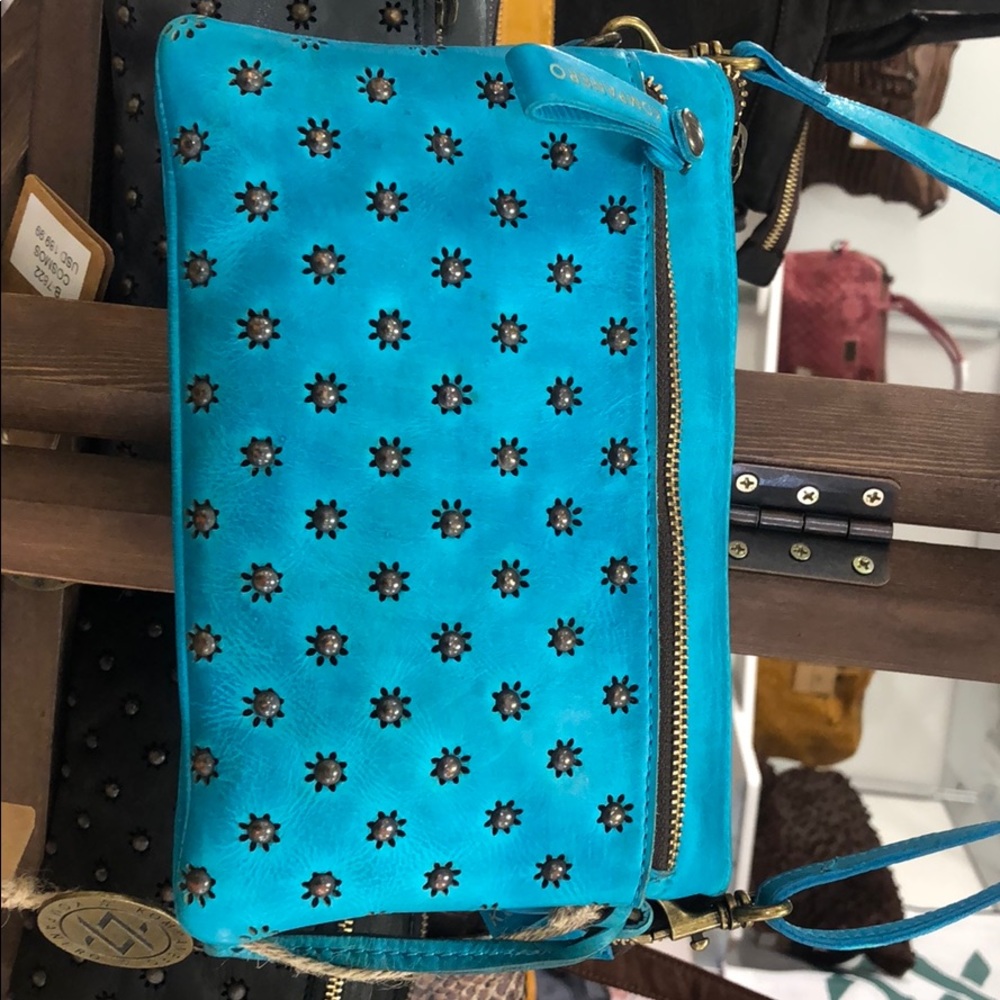 A genuine Italian leather handbag.